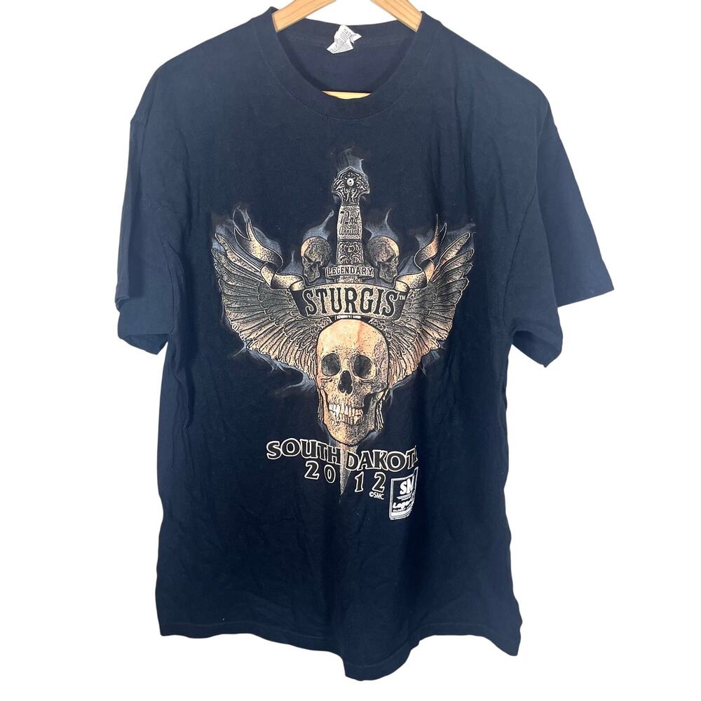 Harley Davidson Sturgis Rally 2012 T-Shirt Skulls & Wings 72nd Annual Men’s XL
